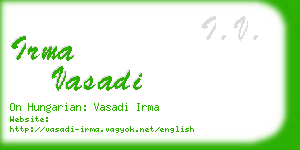 irma vasadi business card